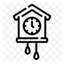 Wall Clock Time House Icon