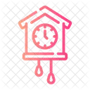 Wall Clock Time House Icon