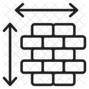 壁の測定、レンガ壁、レンガ職人 アイコン