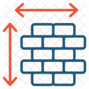 Wall Measurement Brickwall Bricklayer Icon