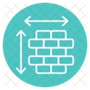 Wall Measurement Brickwall Bricklayer Icon