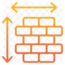 Wall Measurement Brickwall Bricklayer Icon