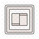 Wall mounted double switch  Icon
