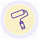 Wall Paint Roller Line Icon Icon