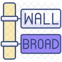 Wall street sign  Icon