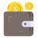 Wallet Billfold Notecase Icône
