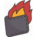 Wallet Fire Flaming Icon