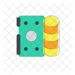 Wallet With Coins  Icon