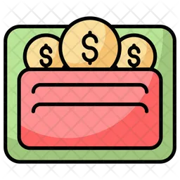 Wallet with coins  Icon
