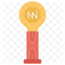 Nussbaum Fackel Lampe Tischlampe Strahlendes Licht Icon