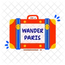 Wander Paris Suitcase Briefcase Icon