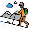 Wandern Trekking Spazierengehen Symbol