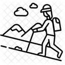 Wandern Trekking Spazierengehen Symbol