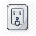 Wandsteckdose Steckdose Stromsteckdose Symbol