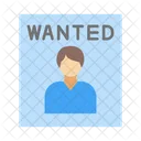 Wanted Criminal Poster Icon