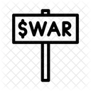 War Board Sign Icon