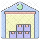 Warehouse Lineal Color Icon Icon