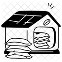 Warehouse Coffee Storage Icon