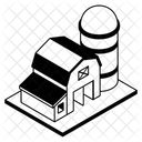 Industrial Plant Silo Barn Icon