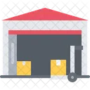 Warehouse Forklift Merchandise Storage Icon
