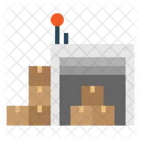 Warehouse Industry Boxes Icon
