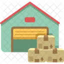 Warehouse Godown Storage House Icon