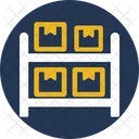 Warehouse Shelves Boxes Icon