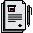 Warehouse Lease Paper Contract Document Icon