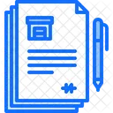 Warehouse Lease Paper Contract Document Icon