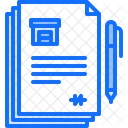 Warehouse Lease Paper  Icon
