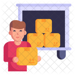 Warehouse Operator Icon - Download in Flat Style