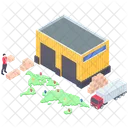 Warehouse Parcel Storage  Icon