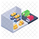 Depot Storehouse Warehouse Parcels Icon