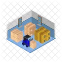 Warehouse Room Parcel Box Icon