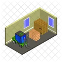 Warehouse Room Parcel Delivery Icon