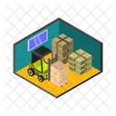 Warehouse Room Parcel Delivery Icon