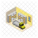 Warehouse Room Parcel Box Icon