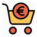 Bankgeschafte Einkaufswagen Euro Symbol