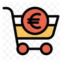 Bankgeschafte Einkaufswagen Euro Symbol