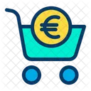 Bankgeschafte Einkaufswagen Euro Symbol