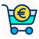 Bankgeschafte Einkaufswagen Euro Symbol