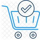 Warenkorb Genehmigt E Commerce Online Shopping Symbol