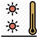Warm Sun Thermometer Icon
