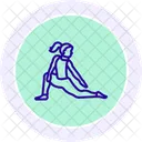 Foam Rolling Line Icon Icon