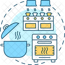 Warm up room with oven  Icon