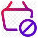 Warning Basket Online Store Icon