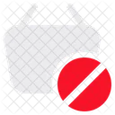 Warning Basket Online Store Icon