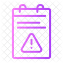 Warning Note Notebook Icon