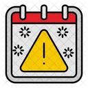 Warning Sign Calendar Icon
