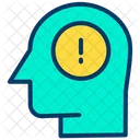 Warning Error In Thinking Human Mind Icon